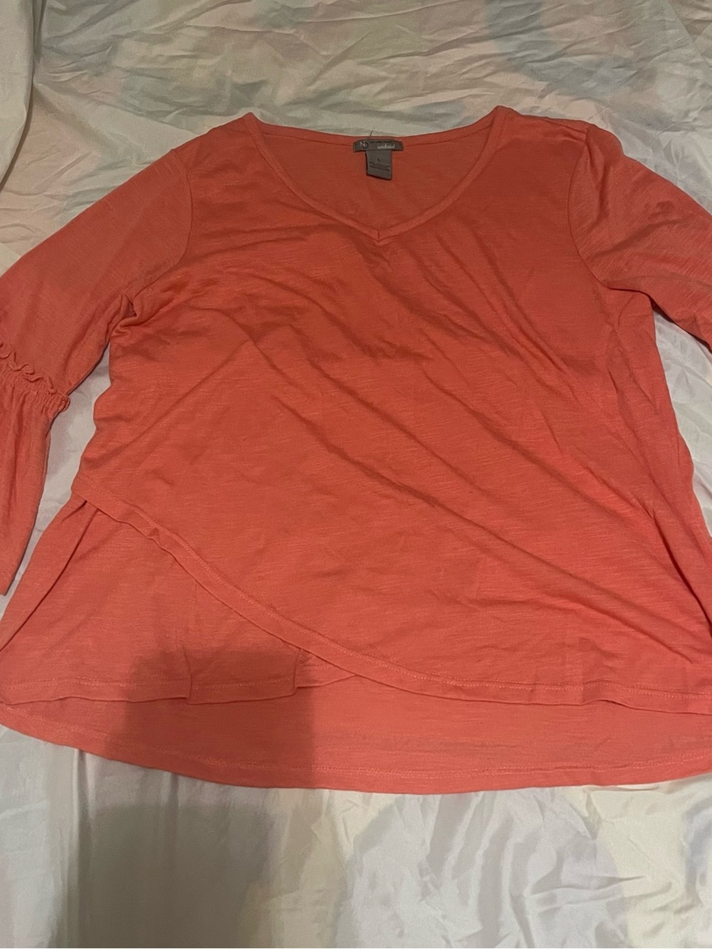 new directions Coral Bell Sleeve V-Neck Tunic